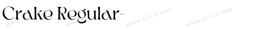 Crake Regular字体转换
